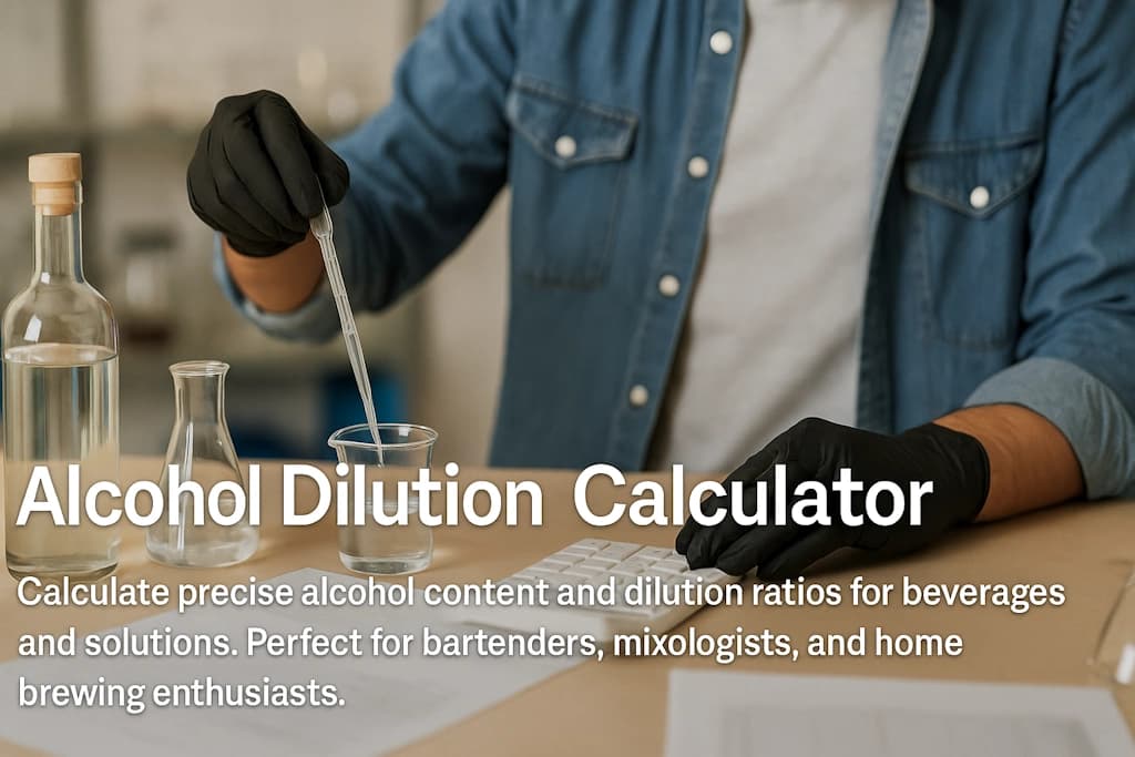 Alcohol Dilution & ABV Calculator