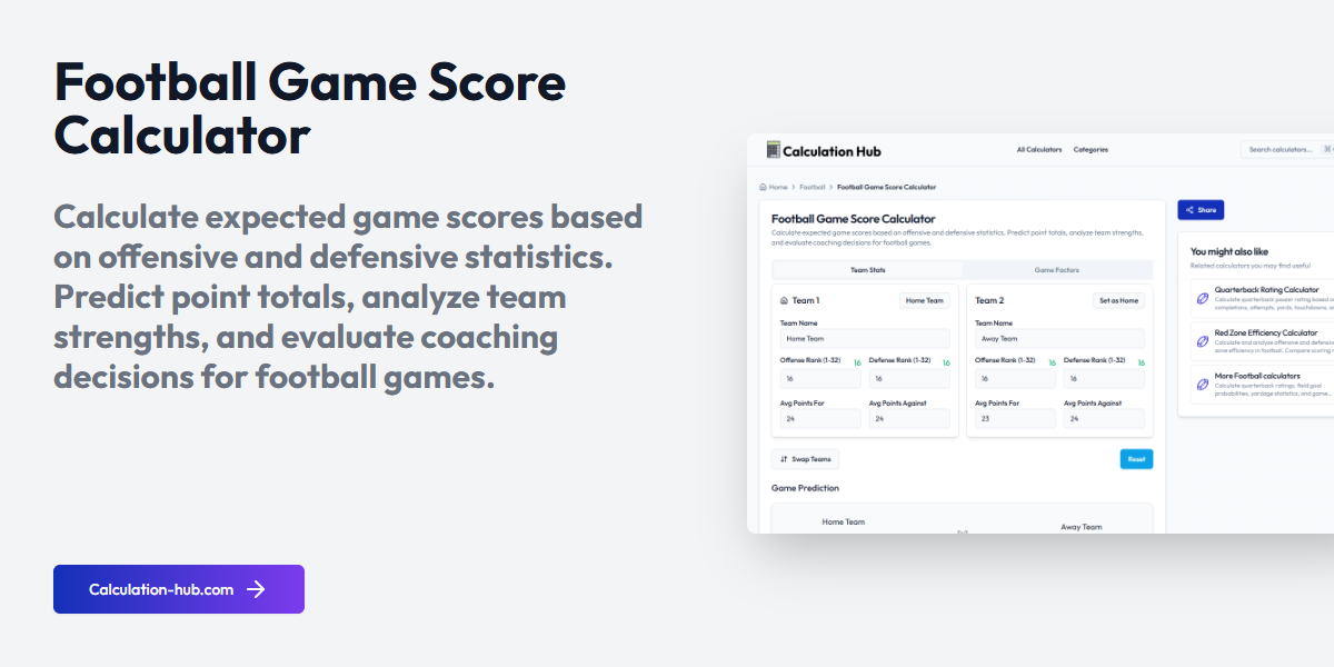 Football Game Score Calculator - Calculation Hub